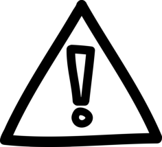 Alert Hand Drawn Sign Craft Design Svg File, Free Vectors File